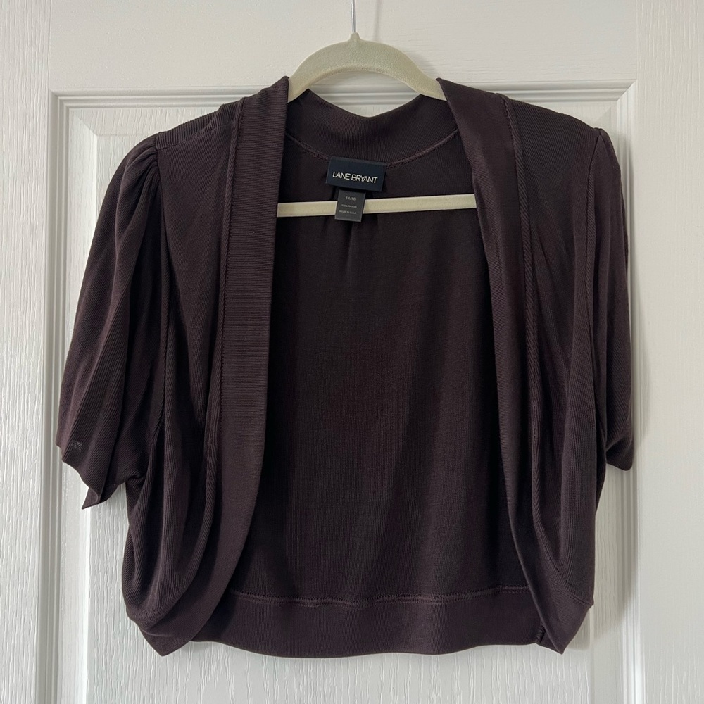 Lane Bryant shrug 14/16 Chocolate Brown